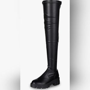 COPY - Azalea Wang Black SURGICAL THIGH HIGH BOOT Size 10